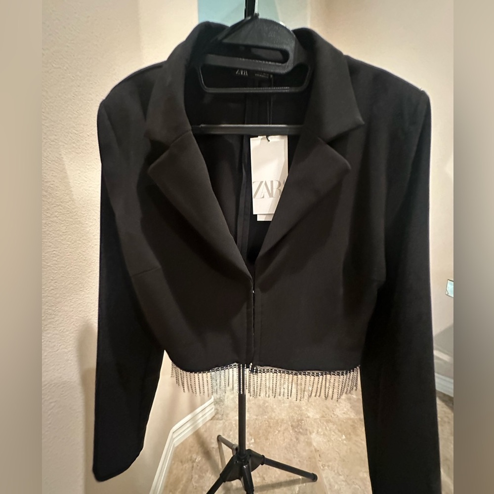 Brand new zara blazer with crystals size XL